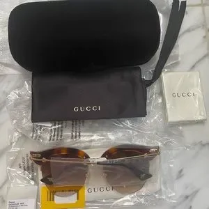 Gucci | Accessories | Gucci Faux Pearl Havana Gold Cat Eye  display picture 1